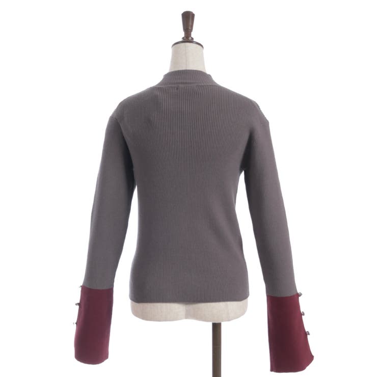 バイカラーニットプルオーバー | axes femme | 詳細画像15 