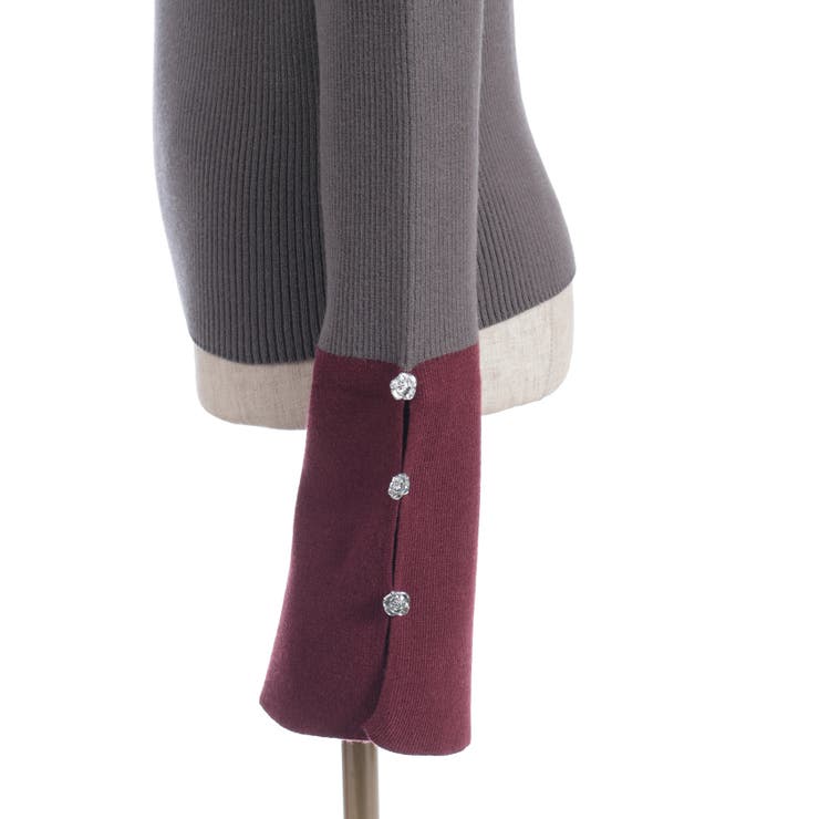 バイカラーニットプルオーバー | axes femme | 詳細画像19 