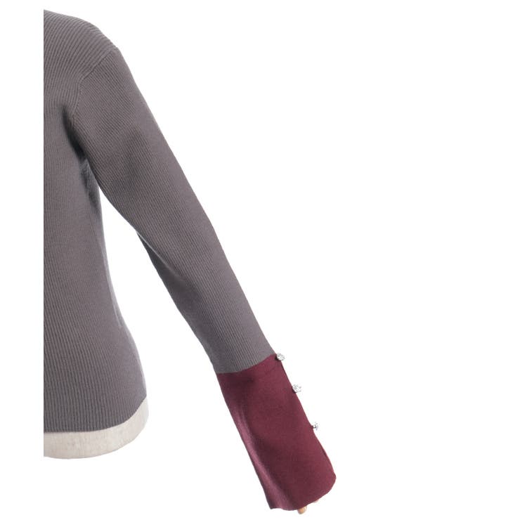 バイカラーニットプルオーバー | axes femme | 詳細画像20 