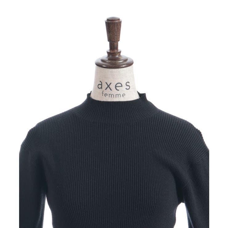 バイカラーニットプルオーバー | axes femme | 詳細画像24 
