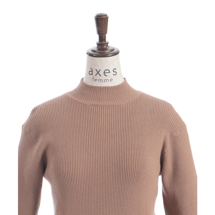 バイカラーニットプルオーバー | axes femme | 詳細画像8 