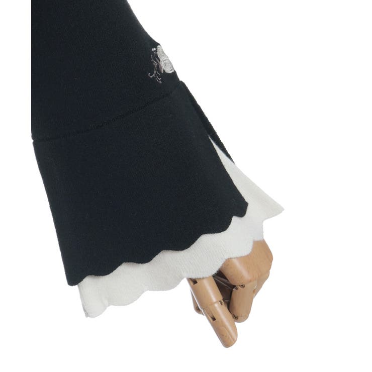 ローズ刺繍フレア袖配色ニット | axes femme | 詳細画像15 