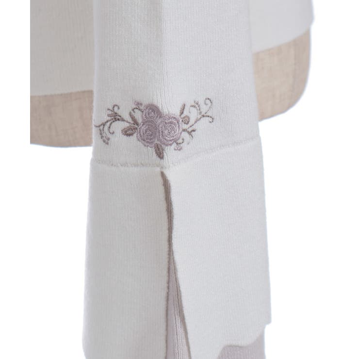 ローズ刺繍フレア袖配色ニット | axes femme | 詳細画像22 