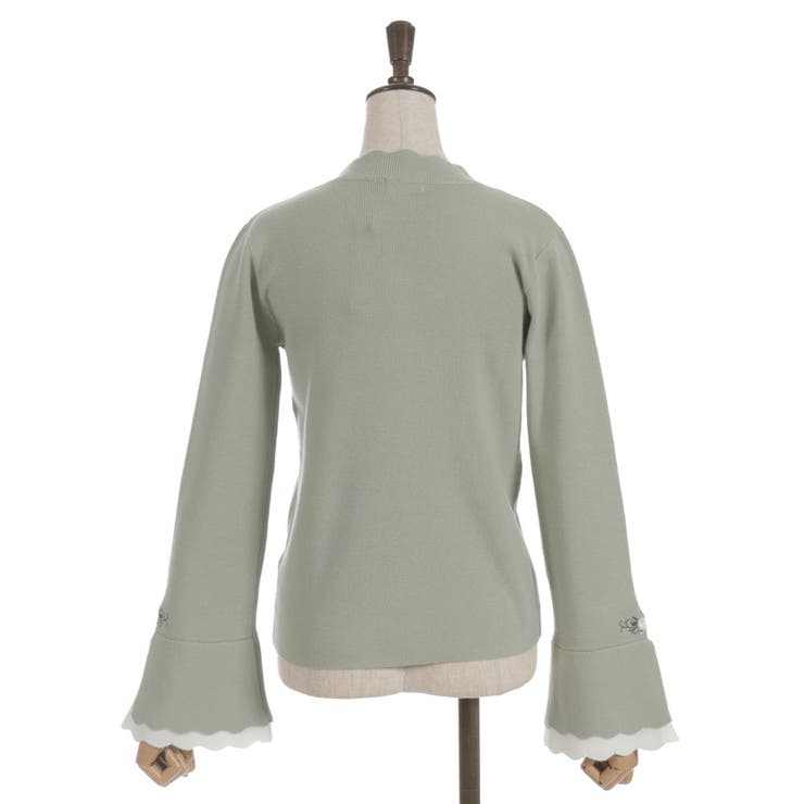 ローズ刺繍フレア袖配色ニット | axes femme | 詳細画像26 