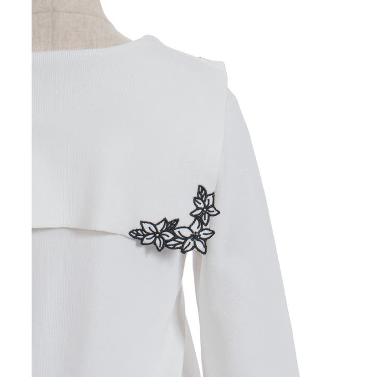 フラワー刺繍セーラー襟ニット | axes femme | 詳細画像16 