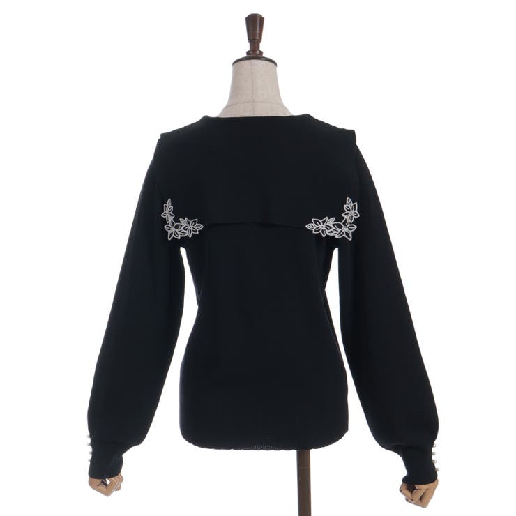 フラワー刺繍セーラー襟ニット | axes femme | 詳細画像19 