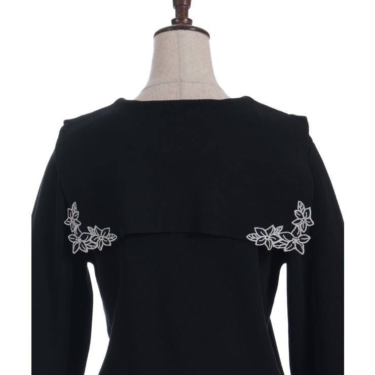 フラワー刺繍セーラー襟ニット | axes femme | 詳細画像21 