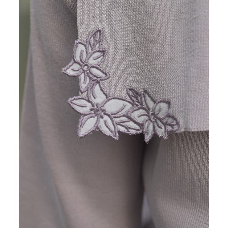 フラワー刺繍セーラー襟ニット | axes femme | 詳細画像4 