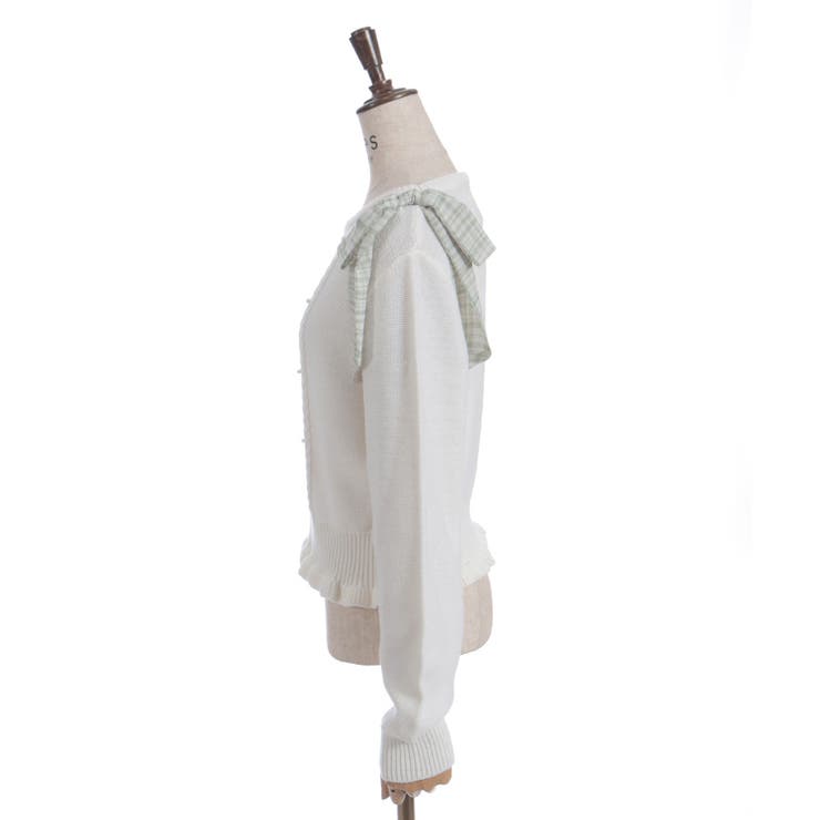 チェックシフォンリボンニット | axes femme | 詳細画像11 