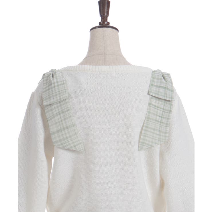 チェックシフォンリボンニット | axes femme | 詳細画像13 