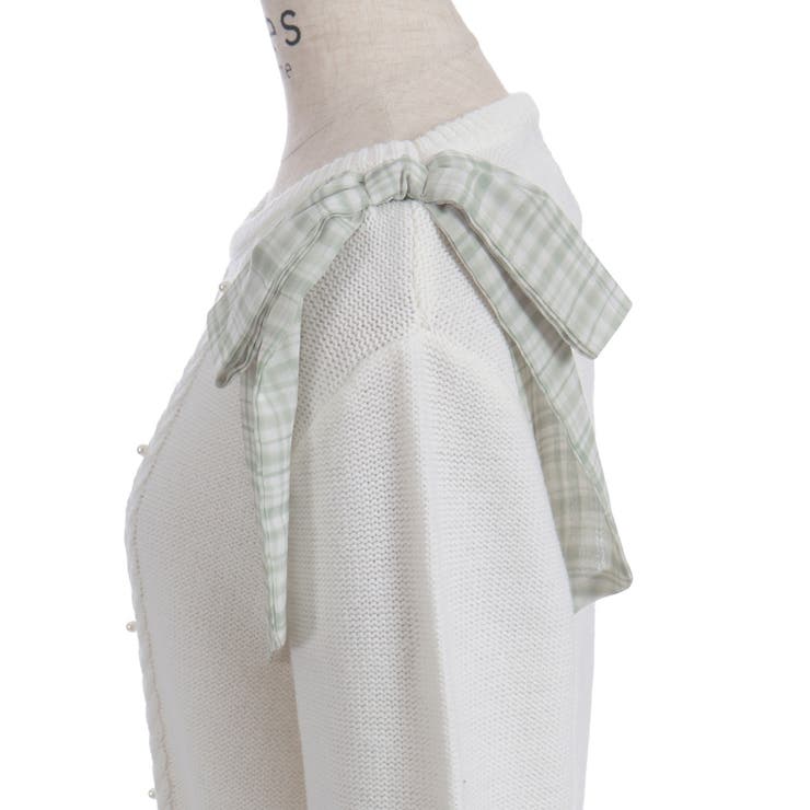 チェックシフォンリボンニット | axes femme | 詳細画像14 