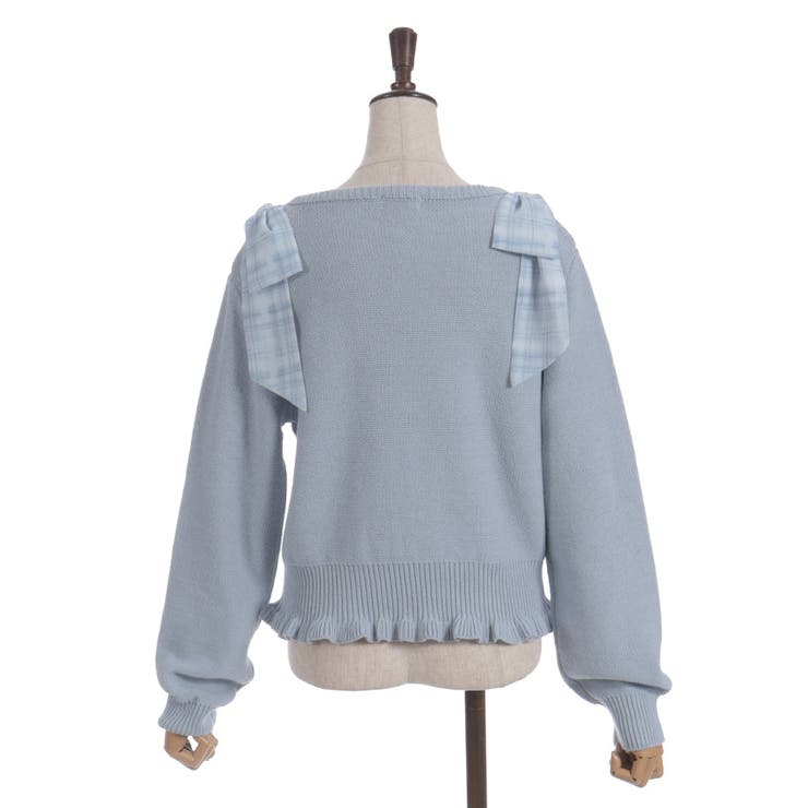 チェックシフォンリボンニット | axes femme | 詳細画像18 