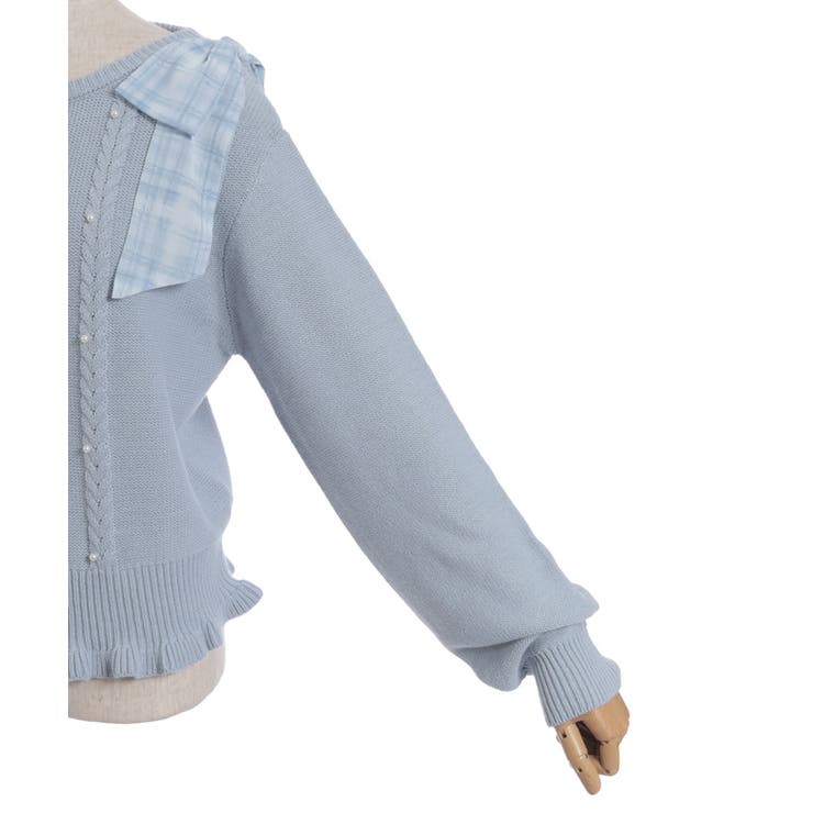 チェックシフォンリボンニット | axes femme | 詳細画像23 