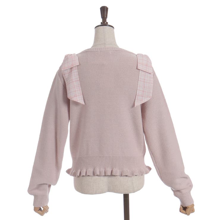 チェックシフォンリボンニット | axes femme | 詳細画像26 