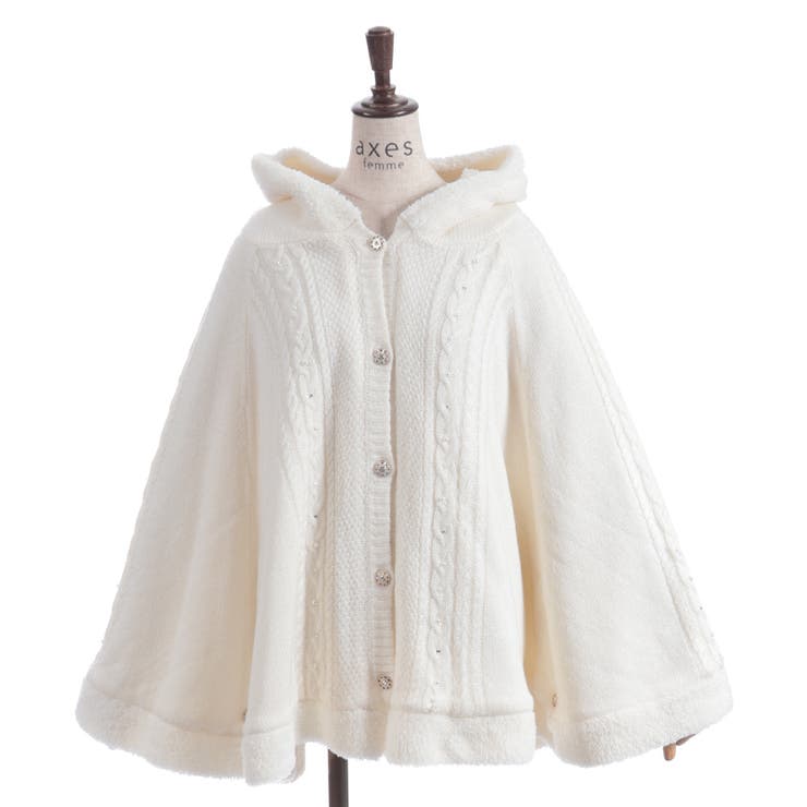 パール裏ボアニットポンチョ | axes femme | 詳細画像10 