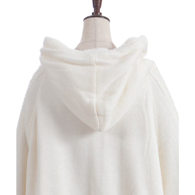 パール裏ボアニットポンチョ | axes femme | 詳細画像16 