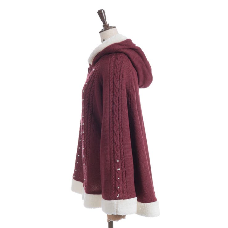 パール裏ボアニットポンチョ | axes femme | 詳細画像18 