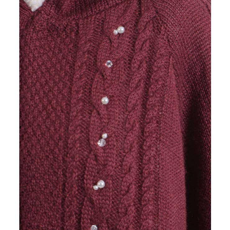 パール裏ボアニットポンチョ | axes femme | 詳細画像20 