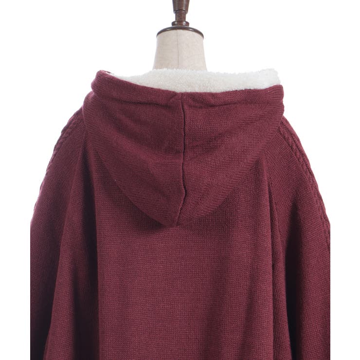 パール裏ボアニットポンチョ | axes femme | 詳細画像22 