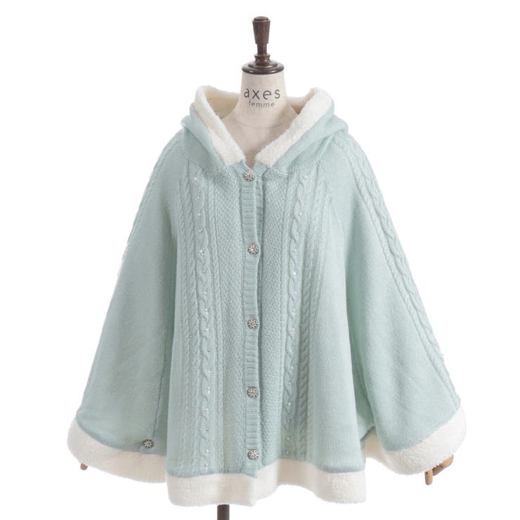 パール裏ボアニットポンチョ | axes femme | 詳細画像23 