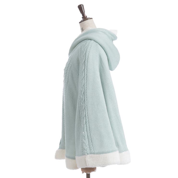 パール裏ボアニットポンチョ | axes femme | 詳細画像24 