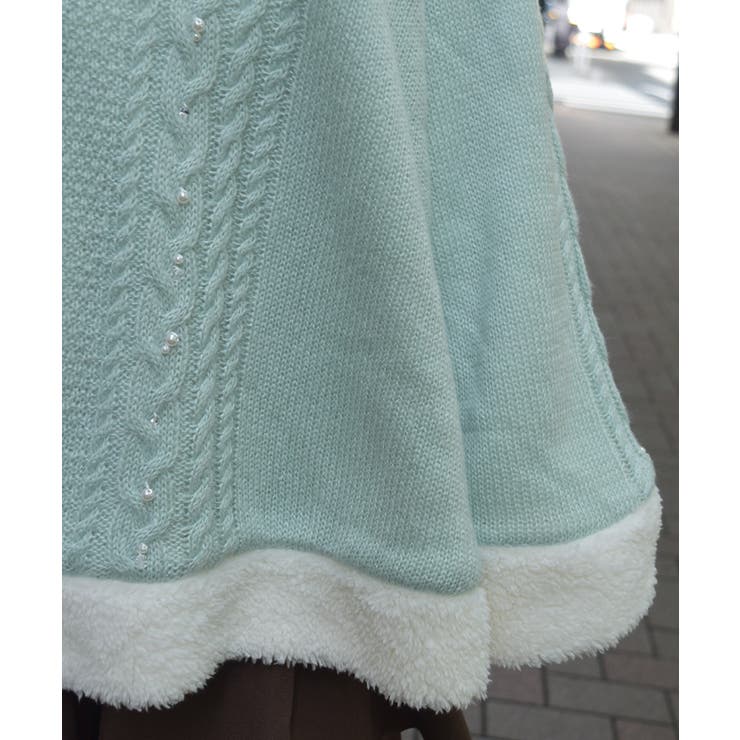 パール裏ボアニットポンチョ | axes femme | 詳細画像5 