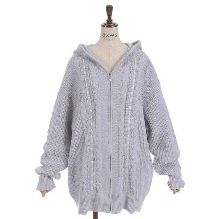 はしごレースニットパーカー | axes femme | 詳細画像14 