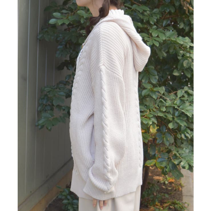 はしごレースニットパーカー | axes femme | 詳細画像2 