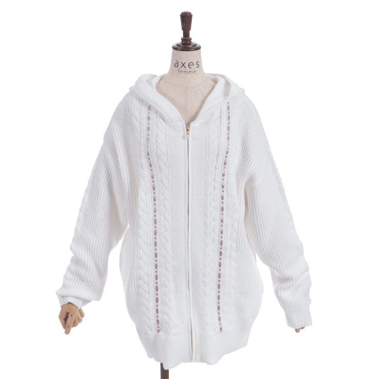 はしごレースニットパーカー | axes femme | 詳細画像8 