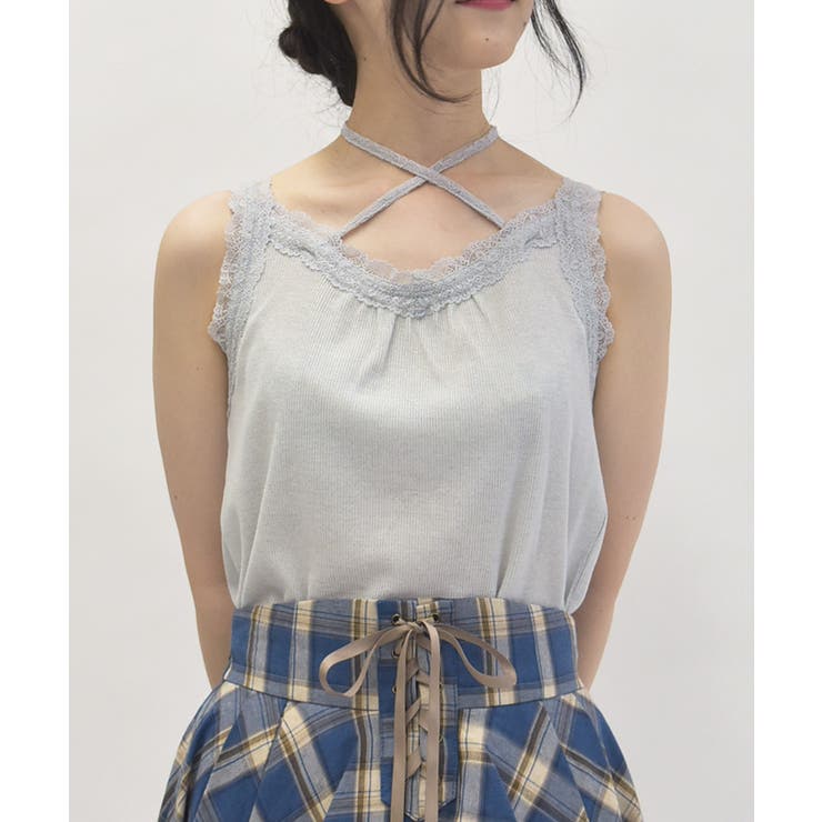 ストラップラメリブタンク[品番：IGAW0006687]｜axes femme