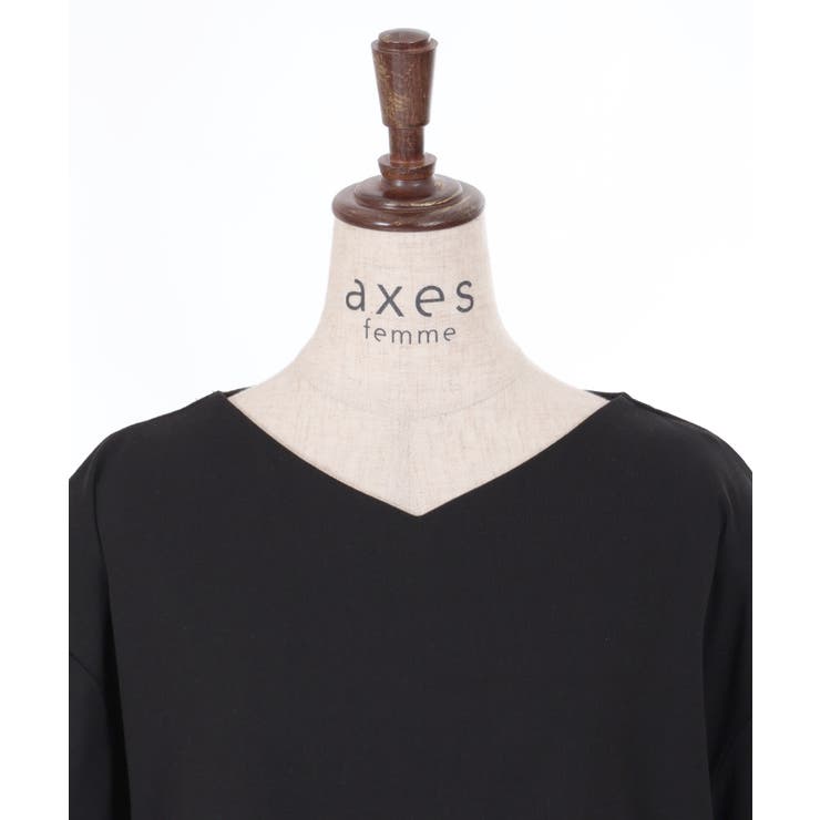 袖レース切替ロングカットプルオーバー | axes femme | 詳細画像9 