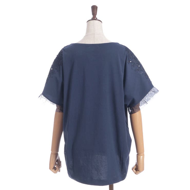 接触冷感モチーフレースプルオーバー | axes femme | 詳細画像16 