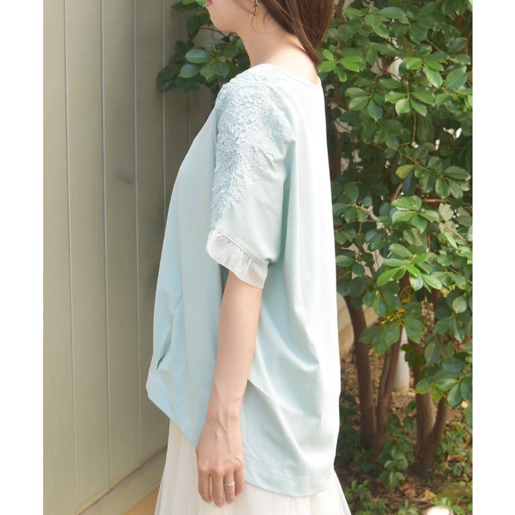 接触冷感モチーフレースプルオーバー | axes femme | 詳細画像2 