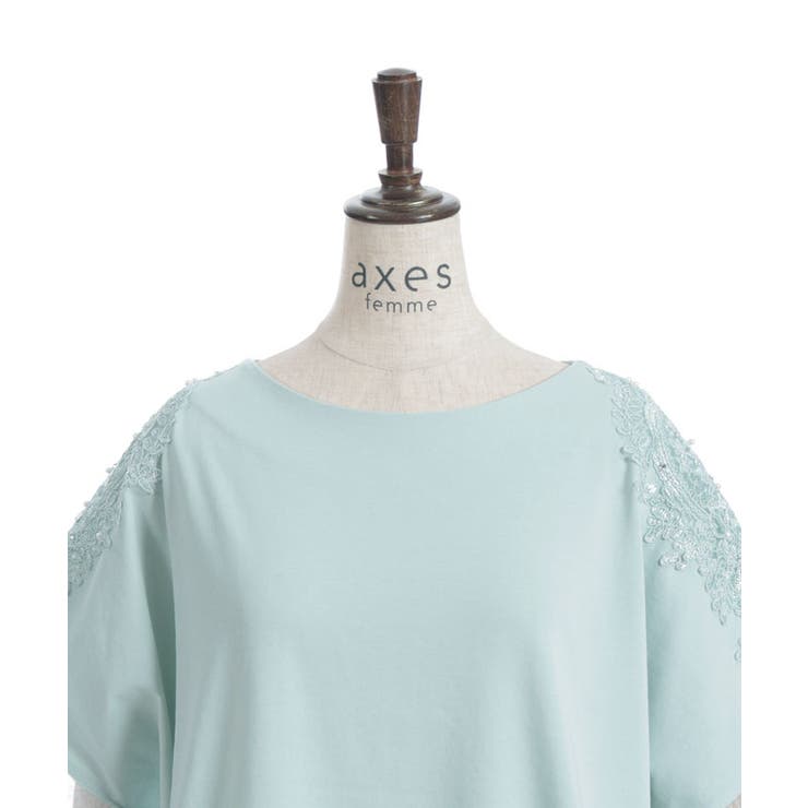 接触冷感モチーフレースプルオーバー | axes femme | 詳細画像30 