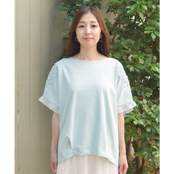 接触冷感モチーフレースプルオーバー | axes femme | 詳細画像4 