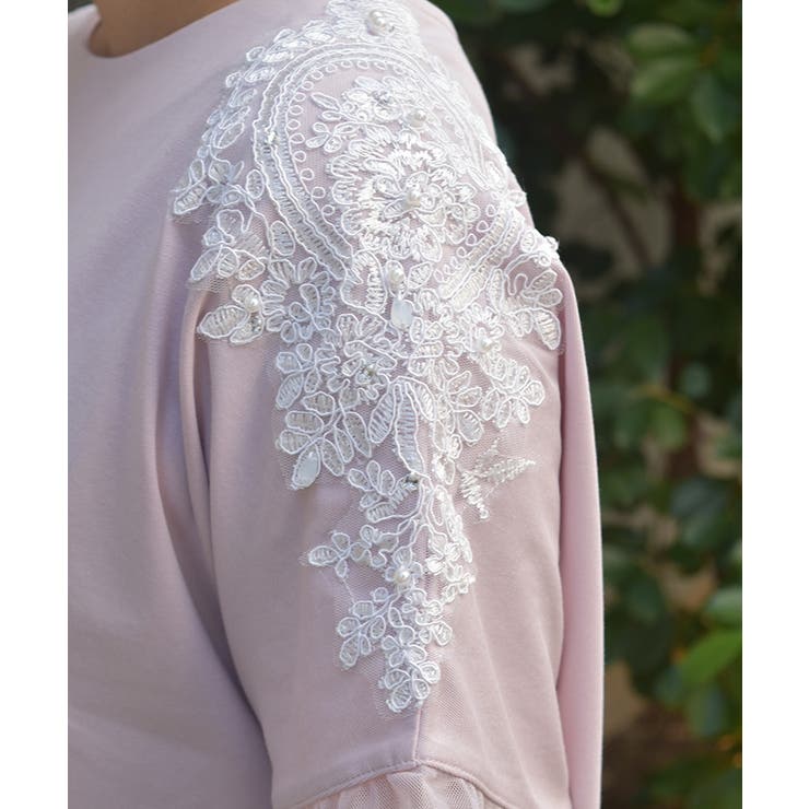 接触冷感モチーフレースプルオーバー | axes femme | 詳細画像6 