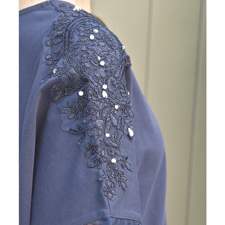 接触冷感モチーフレースプルオーバー | axes femme | 詳細画像7 