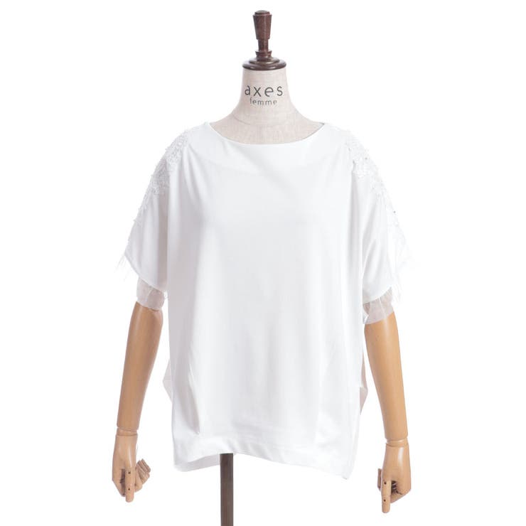 接触冷感モチーフレースプルオーバー | axes femme | 詳細画像9 