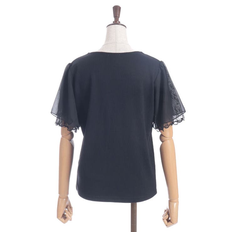 axes femme アクシーズ　y2k バレエコア　ミニリボントップス レース襟リボン付ブラウス | kawaii | axes femme online shop