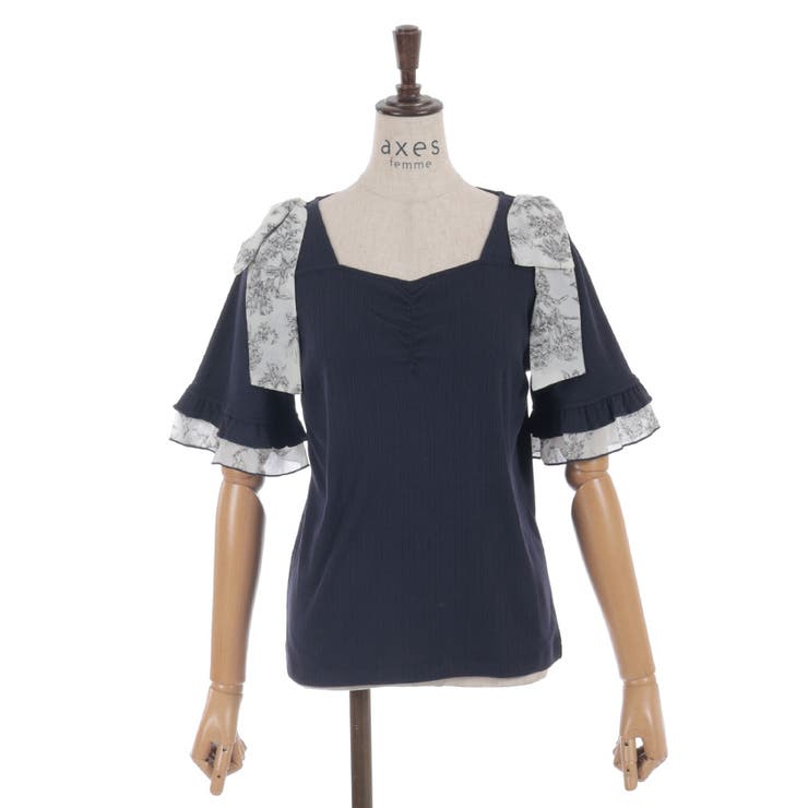 シフォンリボンカットプルオーバー | axes femme | 詳細画像11 