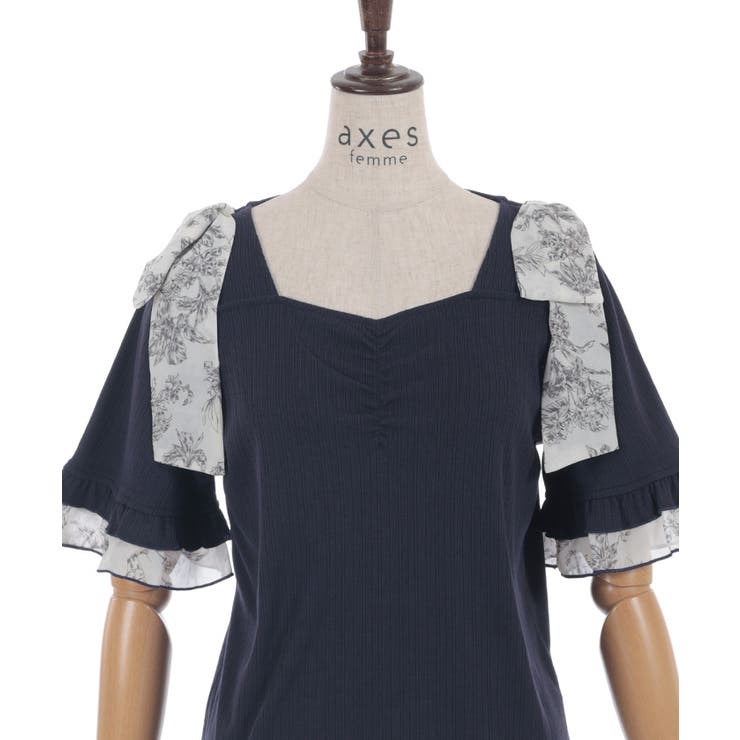 シフォンリボンカットプルオーバー | axes femme | 詳細画像14 