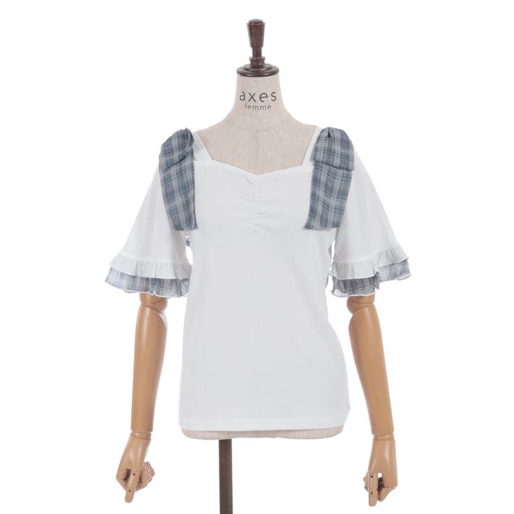 シフォンリボンカットプルオーバー | axes femme | 詳細画像16 