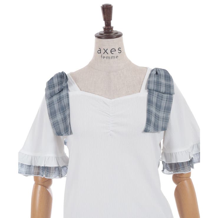 シフォンリボンカットプルオーバー | axes femme | 詳細画像19 