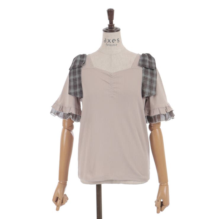 シフォンリボンカットプルオーバー | axes femme | 詳細画像23 