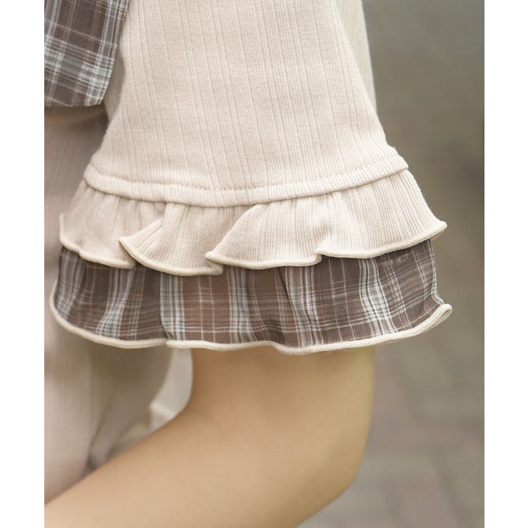 シフォンリボンカットプルオーバー | axes femme | 詳細画像9 