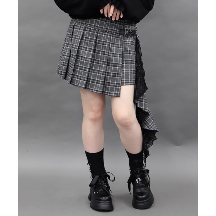 グレー | サイドフリルミニスカート | axes femme