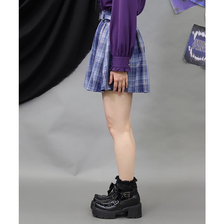 ベルト付プリーツミニスカート | axes femme | 詳細画像2 