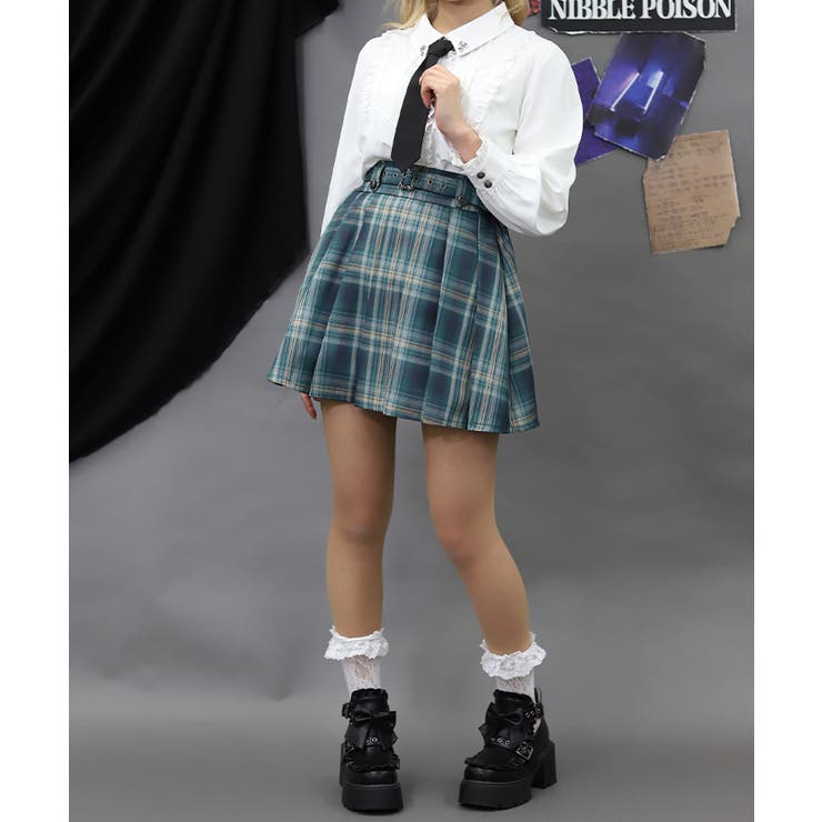 ベルト付プリーツミニスカート | axes femme | 詳細画像5 