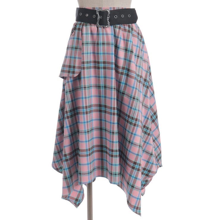 ベルト付チェックイレヘムスカート | axes femme | 詳細画像13 