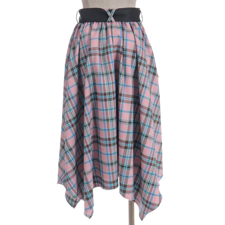 ベルト付チェックイレヘムスカート | axes femme | 詳細画像15 